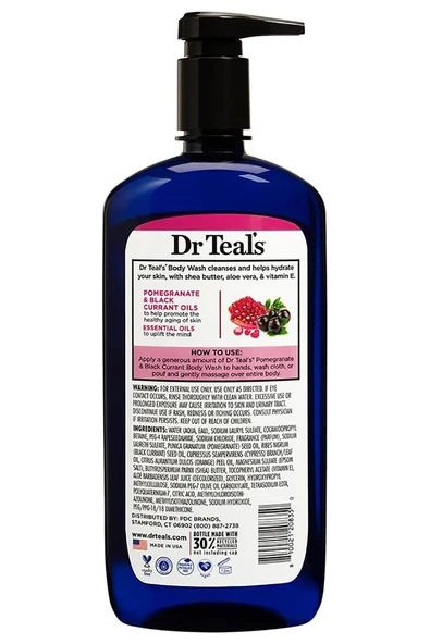 Dr.Teals Nar ve Siyah Frenk Üzümlü Duş Jeli 710ML - Resim 2