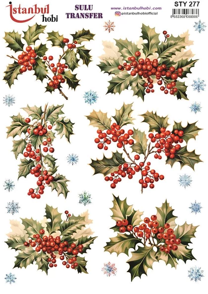 Yılbaşı Sulu Transfer 25x35cm STY277 ürün görseli 1