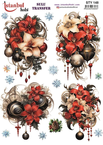 Yılbaşı Sulu Transfer 25x35cm STY148 ürün görseli