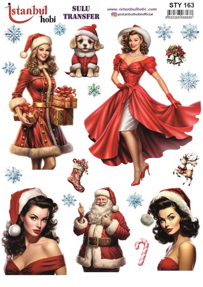 Yılbaşı Sulu Transfer 25x35cm STY163 ürün görseli 1