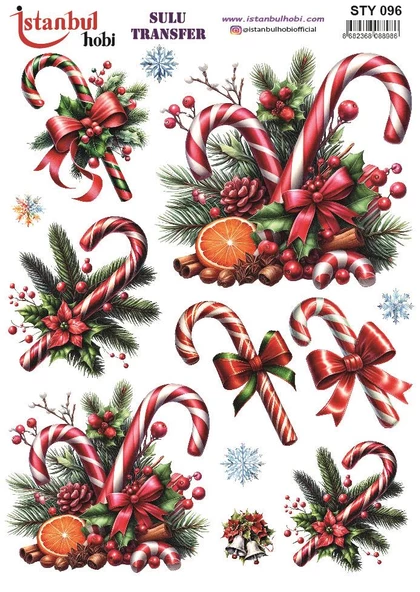 Yılbaşı Sulu Transfer 25x35cm STY096 ürün görseli