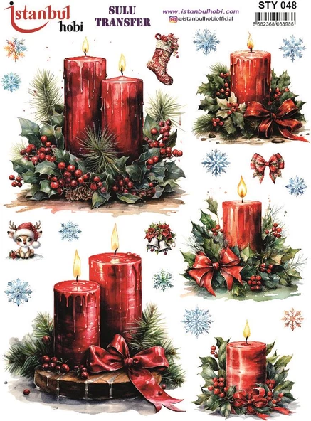 Yılbaşı Sulu Transfer 25x35cm STY048 ürün görseli 1