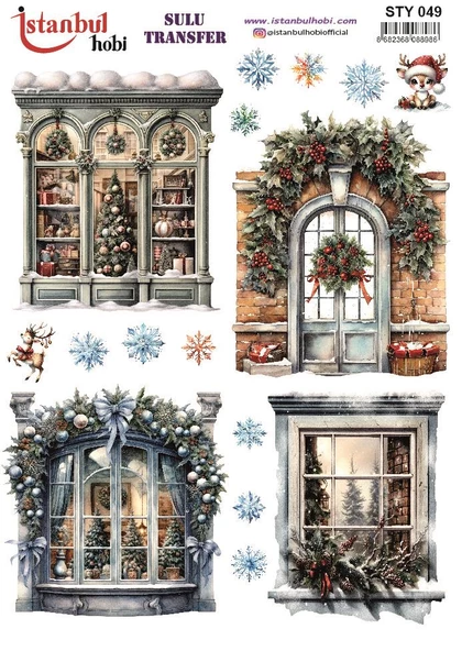 Yılbaşı Sulu Transfer 25x35cm STY049 ürün görseli 1