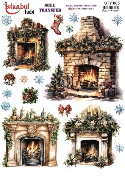 Yılbaşı Sulu Transfer 25x35cm STY065 ürün görseli