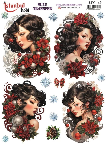 Yılbaşı Sulu Transfer 25x35cm STY149 ürün görseli 1