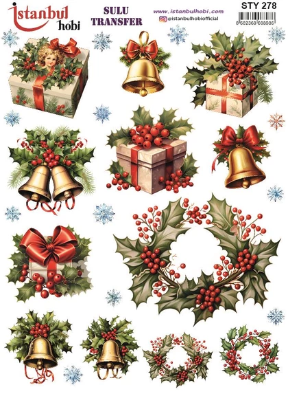 Yılbaşı Sulu Transfer 25x35cm STY278 ürün görseli 1