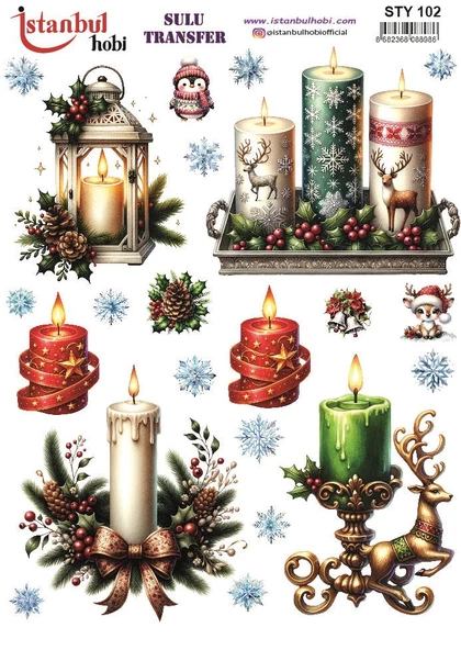 Yılbaşı Sulu Transfer 25x35cm STY102 ürün görseli