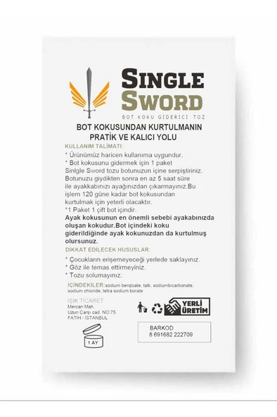 Single Sword Biohelp 120 Gün Etkili Ayak Koku Önleyicisi- En İyi Ayakkabı Koku Giderici - 2