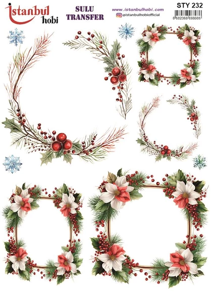 Yılbaşı Sulu Transfer 25x35cm STY232 ürün görseli 1