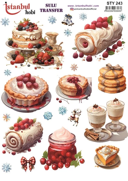 Yılbaşı Sulu Transfer 25x35cm STY243 ürün görseli