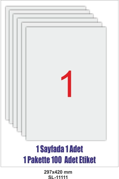 Çözüm Kağıt A3 1,Hamur Etiket - Smart Label - 100 Adet - Resim 3