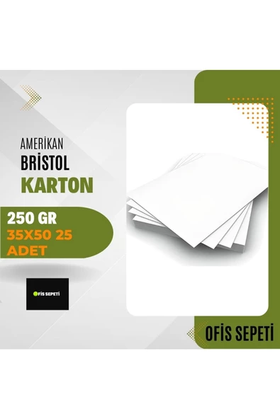 Çözüm Kağıt Amerikan Bristol Karton 250 Gr 35x50 Cm 25 Adet - Ofis Sepeti ürün görseli