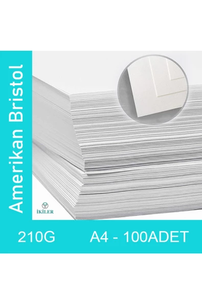 Çözüm Kağıt Amerikan Bristol Karton A4 210 Gr - 100 Adet - Resim 2