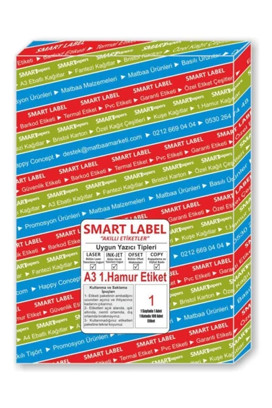 Çözüm Kağıt A3 1,Hamur Etiket - Smart Label - 100 Adet - Resim 2