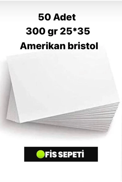 Çözüm Kağıt 300 Gr 25*35 Amerikan Bristol 50 Adet ürün görseli