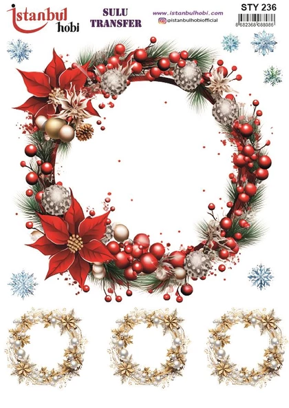 Yılbaşı Sulu Transfer 25x35cm STY236 ürün görseli