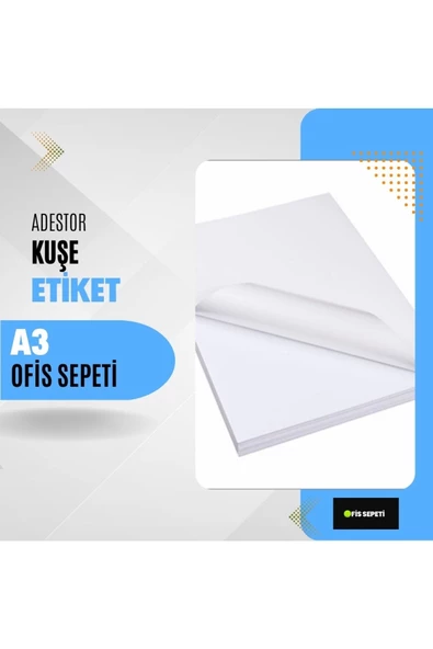 Çözüm Kağıt Adestor A3 Kuşe Etiket 50 Adet