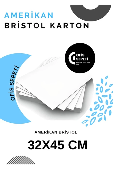Çözüm Kağıt Seri A3 Amerikan Bristol Karton 230 gr 32x45 Cm 100 Adet