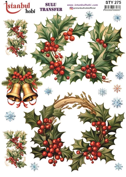 Yılbaşı Sulu Transfer 25x35cm STY275