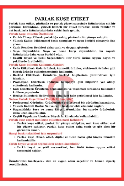 Çözüm Kağıt Adestor 50 Adet Yapışkanlı Etiket Parlak Kuşe A3 Ebat - Resim 2