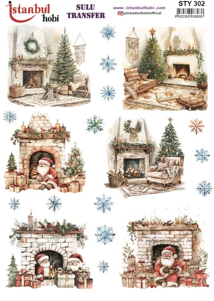 Yılbaşı Sulu Transfer 25x35cm STY302 ürün görseli