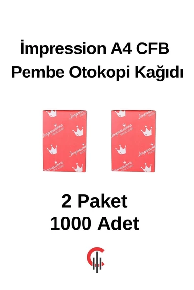 Çözüm Kağıt İmpression A4 Cfb Pembe Otokopi Kağıdı 2 Paket 1000 Adet ürün görseli