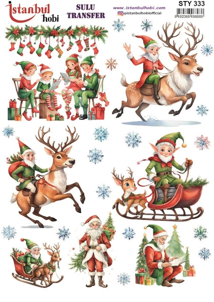 Yılbaşı Sulu Transfer 25x35cm STY333 ürün görseli