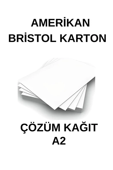 Çözüm Kağıt Amerikan Bristol Karton A2 42X59,4 Cm 300 gr - 50 Adet