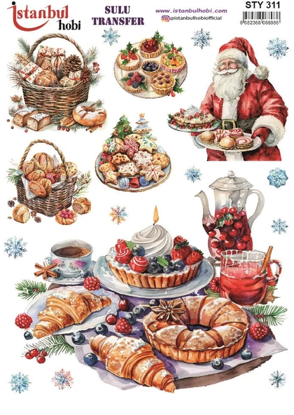 Yılbaşı Sulu Transfer 25x35cm STY311 ürün görseli