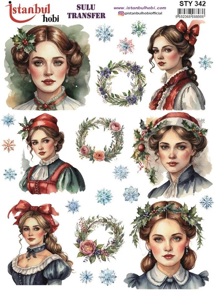 Yılbaşı Sulu Transfer 25x35cm STY342 ürün görseli