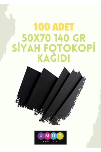 Çözüm Kağıt 50x70 140 Gr Siyah Fotokopi Kağıdı 100 Adet Siyah Kağıt ürün görseli