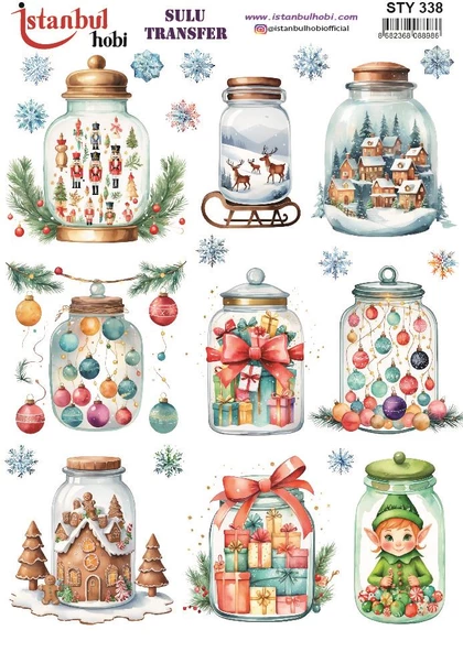 Yılbaşı Sulu Transfer 25x35cm STY338 ürün görseli