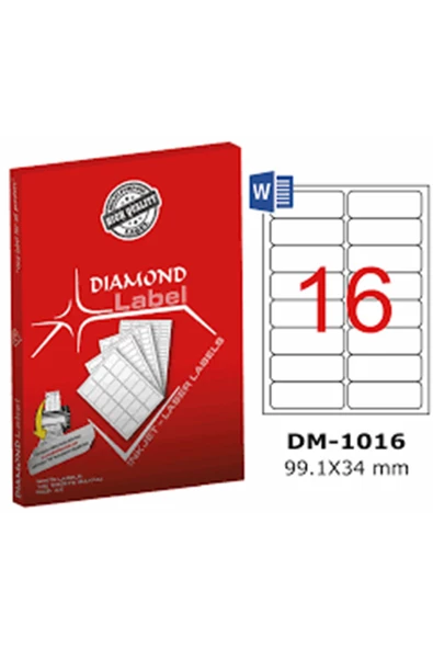 Çözüm Kağıt Label Lazer Etiket 99,1x34 Mm 100"lü Dm-1016