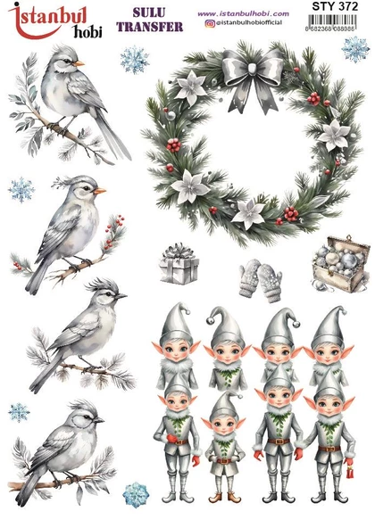 Yılbaşı Sulu Transfer 25x35cm STY372 ürün görseli