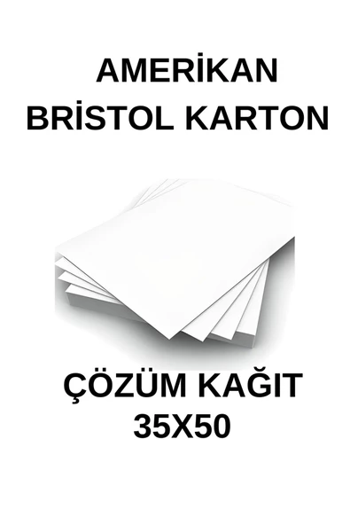 Çözüm Kağıt Amerikan Bristol Karton 35X50 Cm 210 gr - 250 Adet