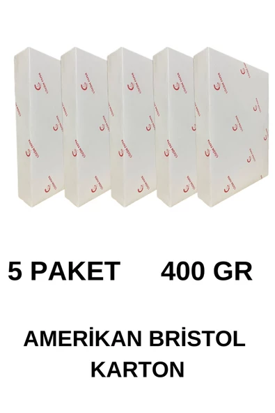 Çözüm Kağıt Amerikan Bristol Karton A4 400 Gr 5 Paket 500 Adet