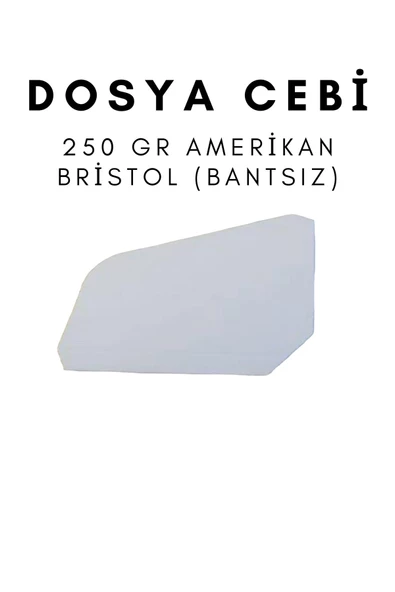 Çözüm Kağıt Dosya Cebi 250 Gr Amerikan Bristol Bantsız 500 Adet