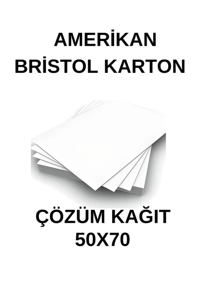 Çözüm Kağıt Amerikan Bristol Karton 50X70 Cm 250 gr - 150 Adet