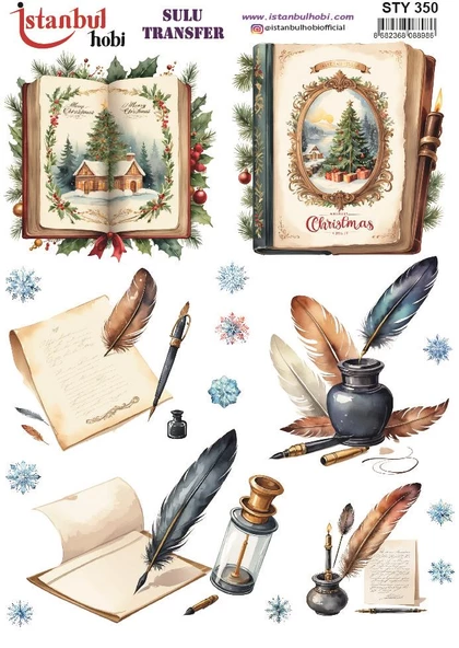 Yılbaşı Sulu Transfer 25x35cm STY350 ürün görseli