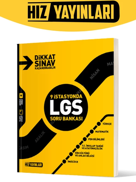 Hız 8. Sınıf 9 İstasyonda LGS Soru Bankası