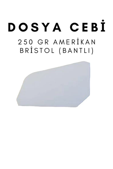Çözüm Kağıt Dosya Cebi 250 Gr Amerikan Bristol Bantlı 500 Adet ürün görseli
