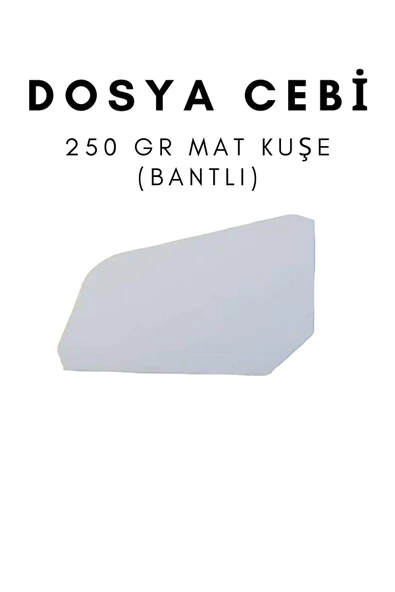 Çözüm Kağıt Dosya Cebi 250 Gr Mat Kuşe Bantlı 500 Adet ürün görseli