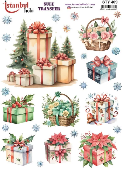 Yılbaşı Sulu Transfer 25x35cm STY409 ürün görseli