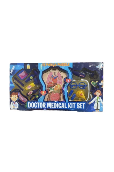 OYUNCAK STORE Kutulu Puzzle Doktor Seti - Doctor Medical Kit Set