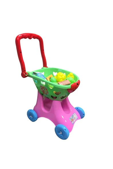 OYUNCAK STORE Süper Market Arabası Dolu olarak Alışveriş Arabası - 4