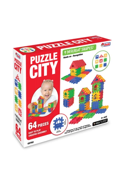 DEDE Puzzle City - 64 Parça