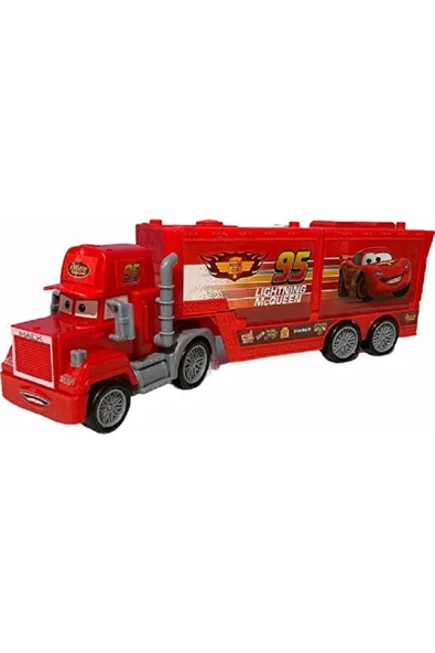 OYUNCAK STORE Oyuncak Şimşek Mcqueen Mack Tır Ve Arkadaşları 3 Araçlı Oyuncak Taşıyıcı Tır
