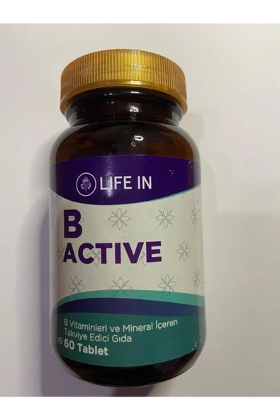 Life İn B Active 60 Tablet B Vitaminleri Ve Mineral İçeren Takviye Edici Gıda