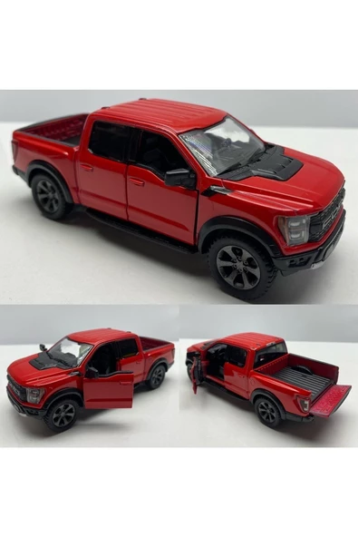 OYUNCAK STORE Diecast,metal Oyuncak Araba Ford F-150 Raptor Çek Bırak Model Araba Lisanslı 1:36 Ölçek Araba