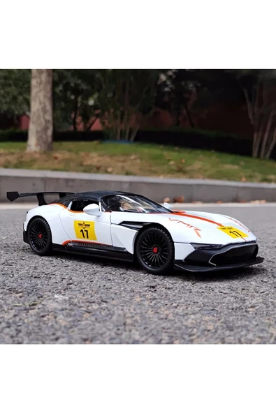 OYUNCAK STORE Diecast Metal Çek Bırak Sesli Işıklı Aston Martin GT Spor Yarış Arabası 1:22 Ölçekli Koleksiyonluk